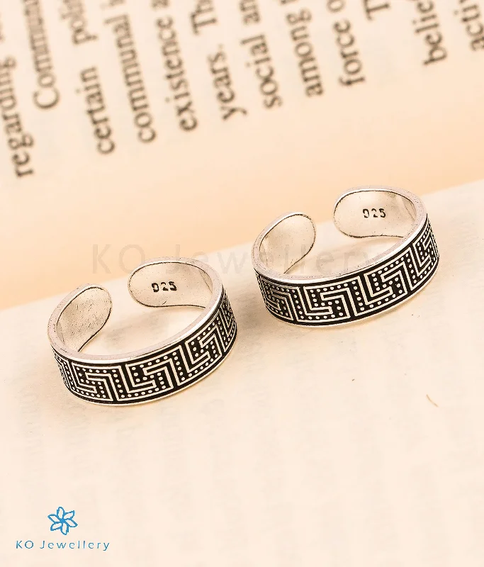 Ladies rings starry vibes -The Aztec Silver Toe-Rings