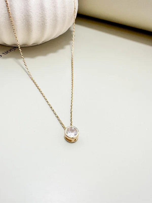 ladies-locket-rose-gold-necklaces-Velani Jewelry Solitaire Diamond Necklace