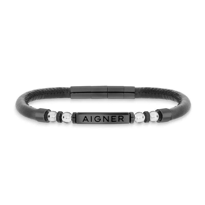 ladies-luxury-silver-bracelets-Men Aigner Bracelet