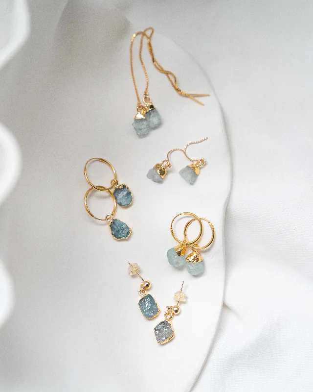 Ladies earrings light drops -March | Aquamarine Earrings