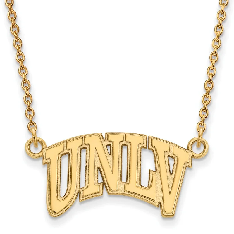 ladies-vintage-rose-gold-necklaces-14k Gold Plated Silver U of Nevada Las Vegas Sm Pendant Necklace