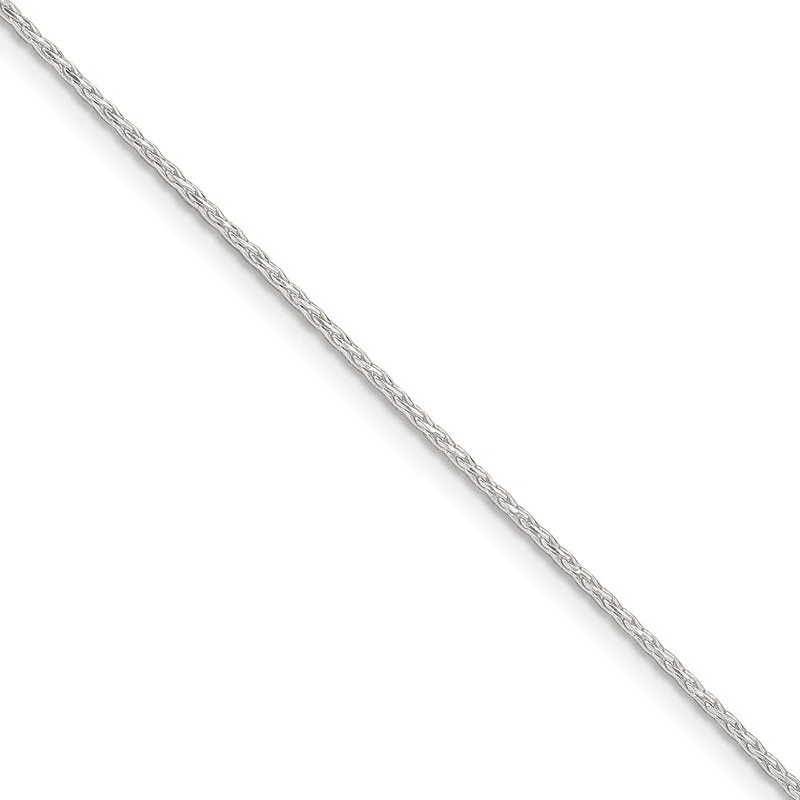 ladies-bridal-tassel-bracelets-Sterling Silver 1.25mm Diamond-cut Round Spiga Chain Bracelet