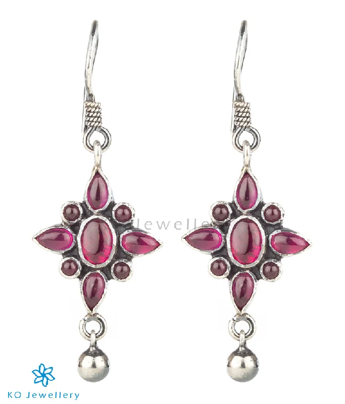 Ladies earrings for youthful looks -The Trisha Silver Earrings(Oxidised)