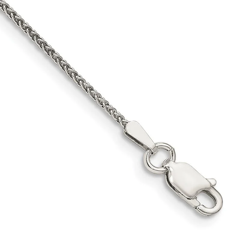 ladies-gift-silver-bracelets-Sterling Silver 1.25mm Round Spiga Chain Bracelet