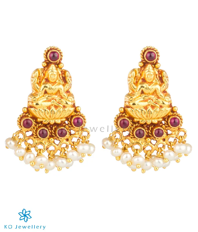 Ladies earrings cute drops -The Paramaa Silver Laxmi Earrings