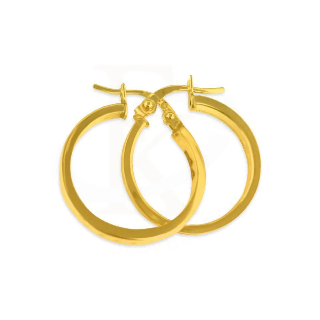 Ladies earrings cute hoops -Gold Hoop Earrings 18KT - FKJERN1491