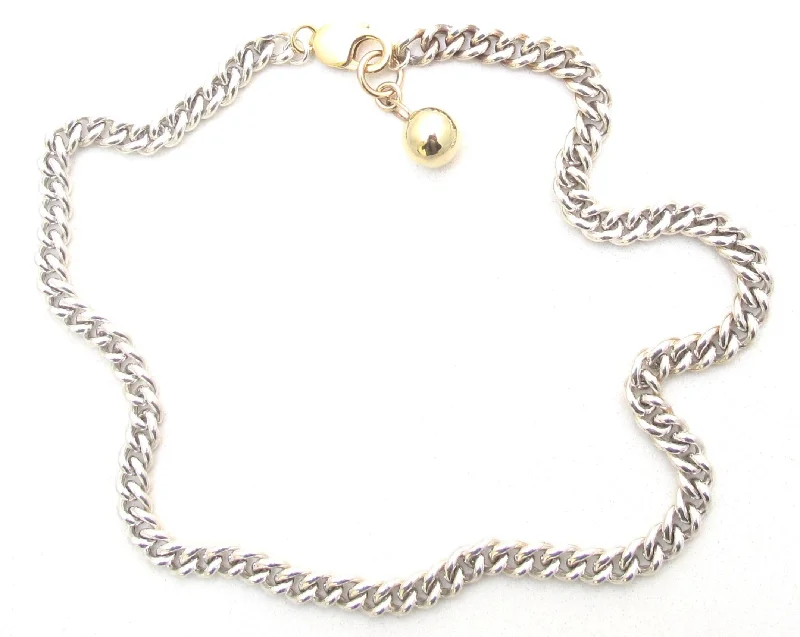 ladies-gold-layered-necklaces-Ball & Chain Necklace