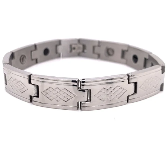 ladies-party-bangle-bracelets-Stainless Steel Magnetic Bracelet / MBS0015