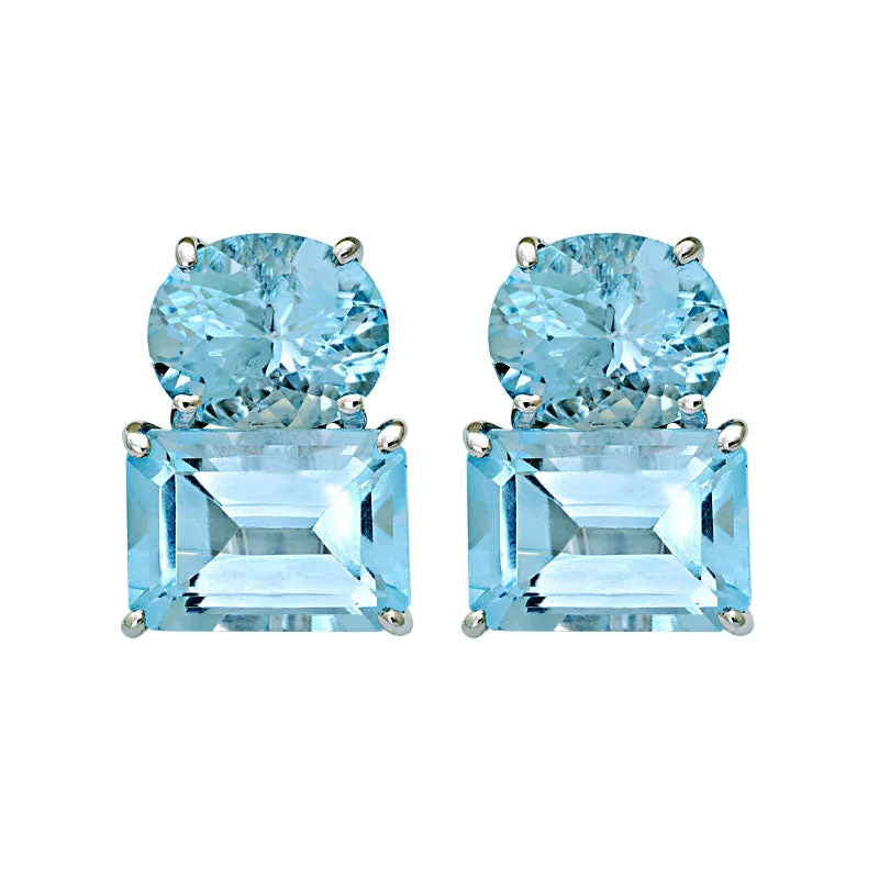 Ladies earrings for conventions -Earrings-Blue Topaz