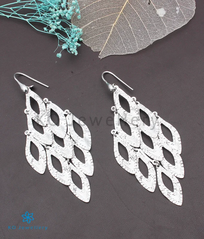 Ladies earrings flowing shapes -The Silver Plain Earrings