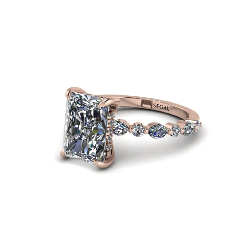 Ladies engagement rings radiant charm -Radiant-Cut Diamond Eternal Radiance Engagement Ring - Skye No. 2