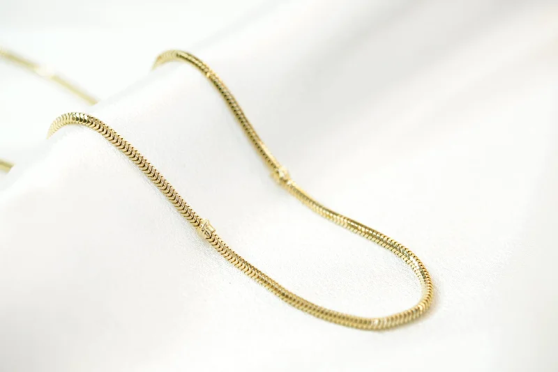 14k Cable Necklace with Heart Lock