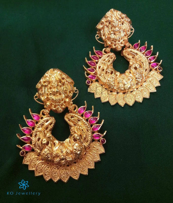 Ladies earrings for trendsetters -The Devika Silver Chand Bali Earrings