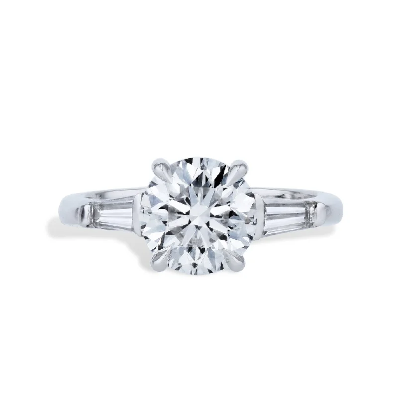 Ladies engagement rings with jet diamonds -2.03 Carat Diamond Platinum Engagement Ring