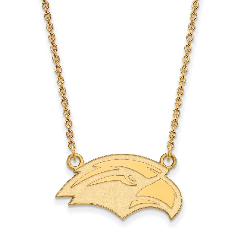 ladies-affordable-diamond-necklaces-14k Gold Plated Silver Southern Miss Small Pendant Necklace