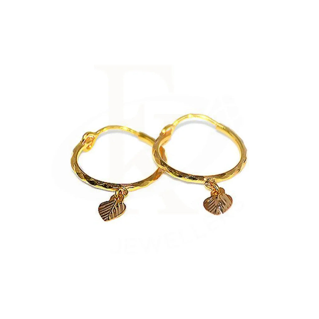 Ladies earrings for expos -Gold Hoop Earrings 18KT - FKJERN1440