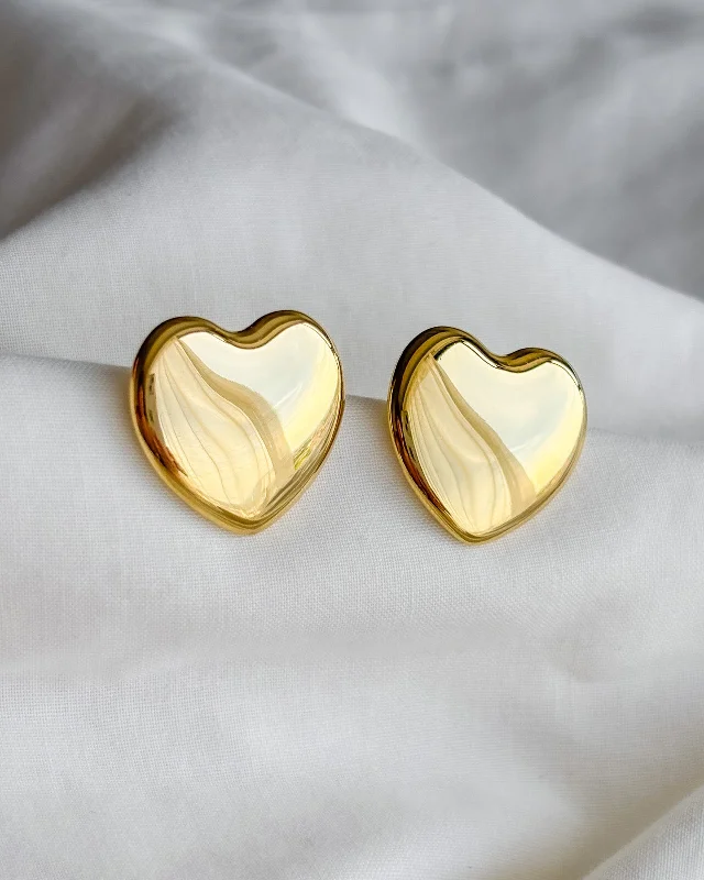 Ladies earrings for calm days -Big Heart Earrings