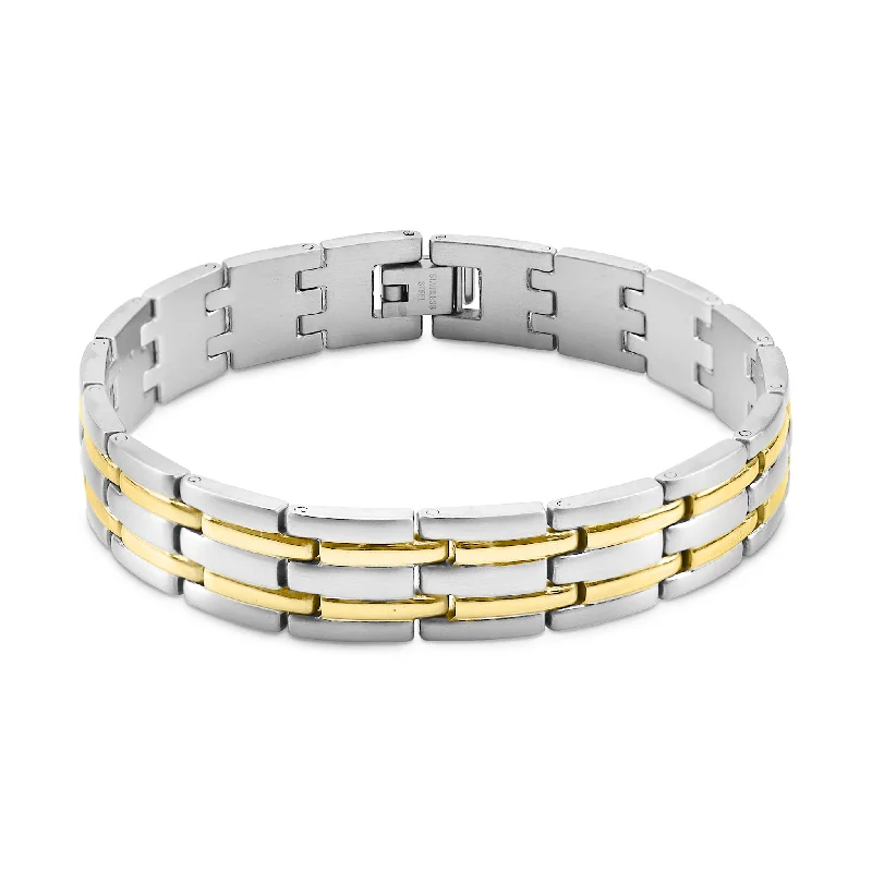 ladies-infinity-diamond-bracelets-Stainless Steel & Gold PVD Coated Bracelet / BRJ2190