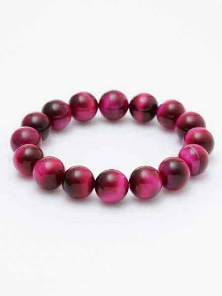 ladies-gift-pearl-bracelets-3A Grade 12mm Rose Tiger Eye Bracelet