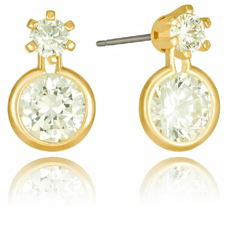 Ladies earrings for escapes -Cubic Zirconia Pineapple Stud Earrings