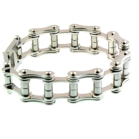 ladies-fashion-diamond-bracelets-Stainless Steel Bike Chain Bracelet / WCB1004