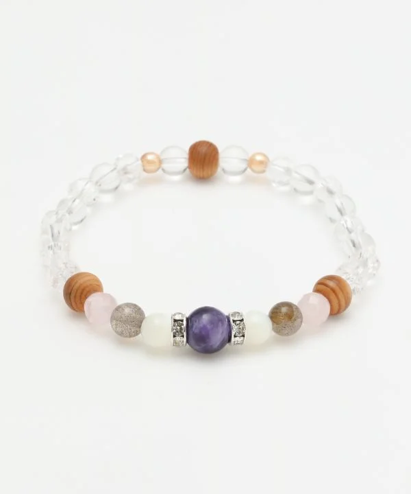 ladies-pearl-charm-bracelets-YAKUSUGI x Charoite Beads Bracelet