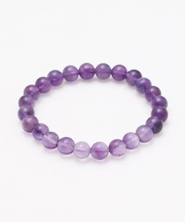 ladies-statement-diamond-bracelets-8mm Amethyst Beads Bracelet