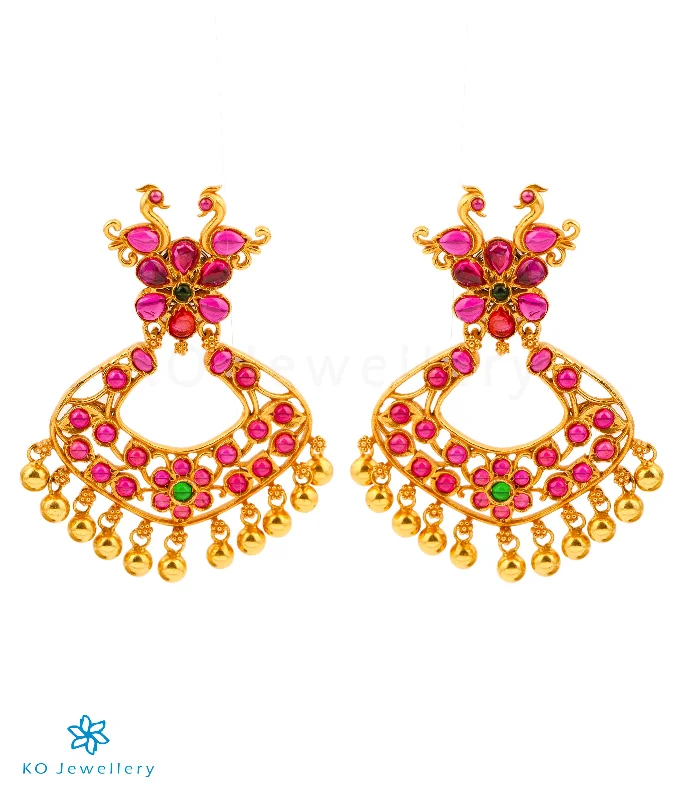 Ladies earrings timeless studs -The Zikhin Silver Chand Bali Earrings