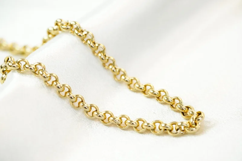 ladies-elegant-gold-necklaces-10k Rolo Necklace