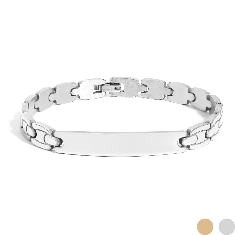 ladies-star-link-bracelets-Stainless Steel Men's Blank Bracelet / BRJ2006