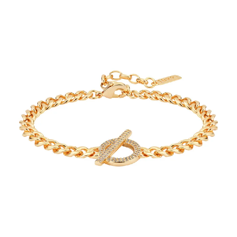 ladies-gold-diamond-bracelets-Women O Crossed Blue Bracelet