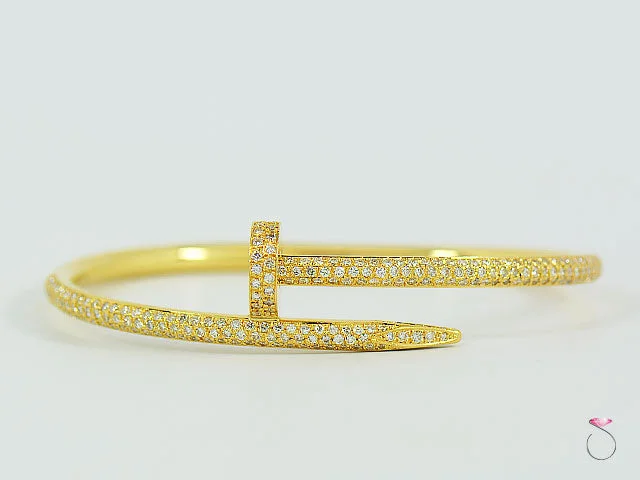 ladies-infinity-gold-bracelets-CARTIER JUSTE UN CLOU DIAMOND BRACELET, 2.26 CT.