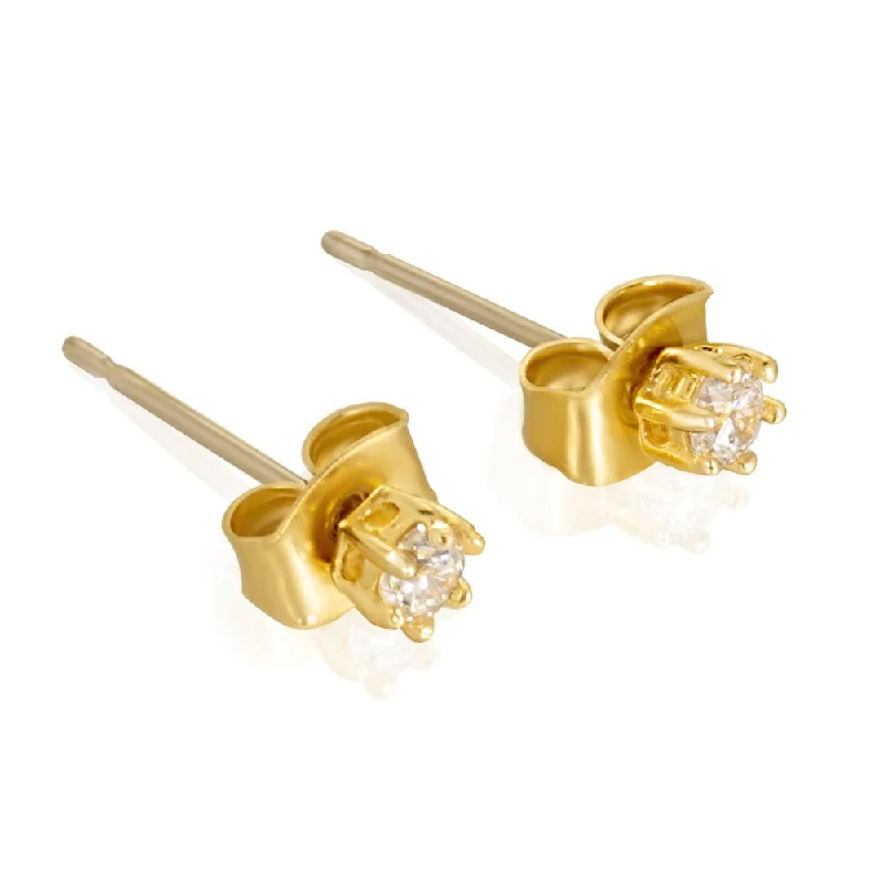 Ladies earrings for innovators -Cubic Zirconia Stud Earrings