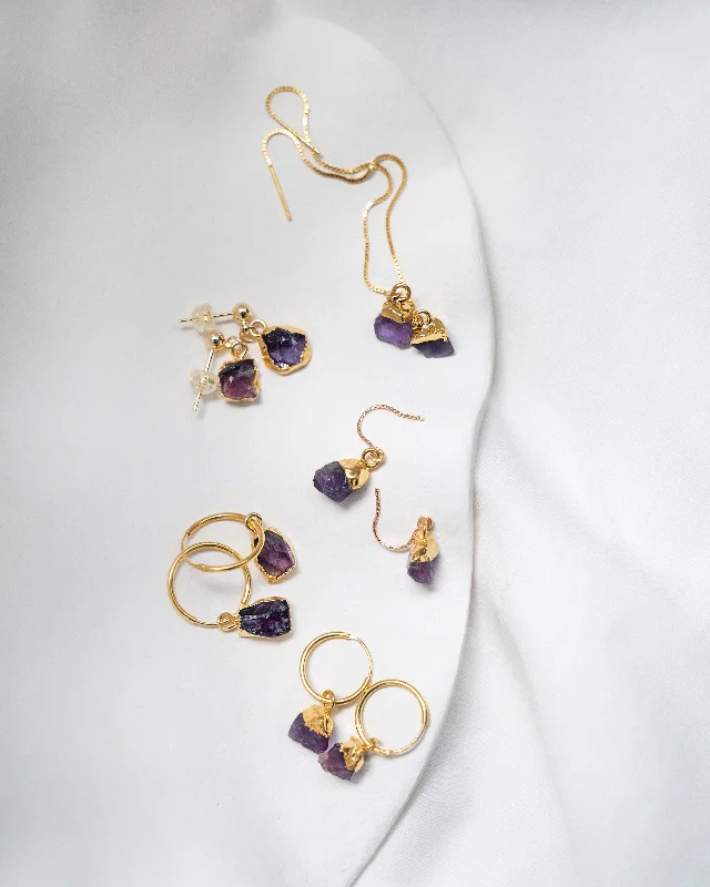 Ladies earrings for visionaries -February | Amethyst Earrings