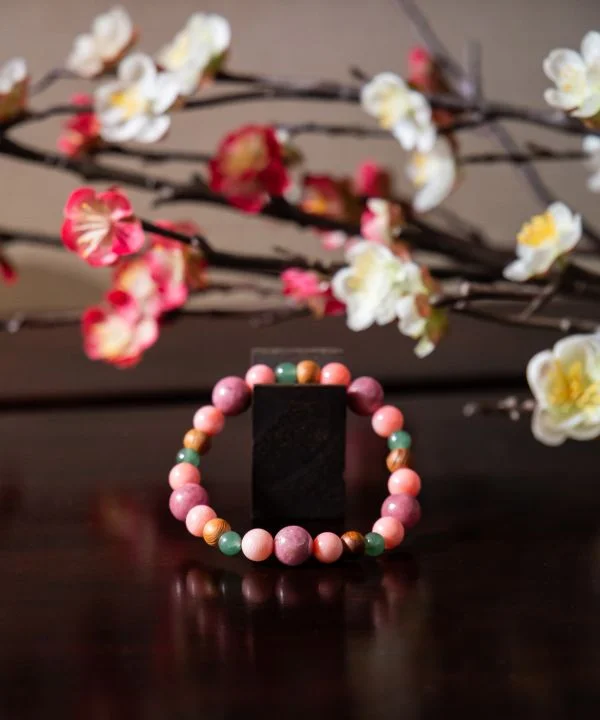 ladies-bridal-rose-gold-bracelets-KOUBAI Pink Coral Bracelet