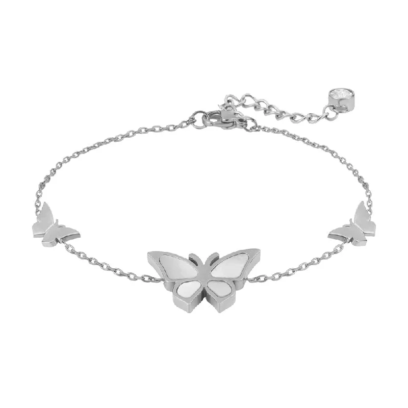 ladies-elegant-gold-bracelets-Women ButterFly Steel Bracelet