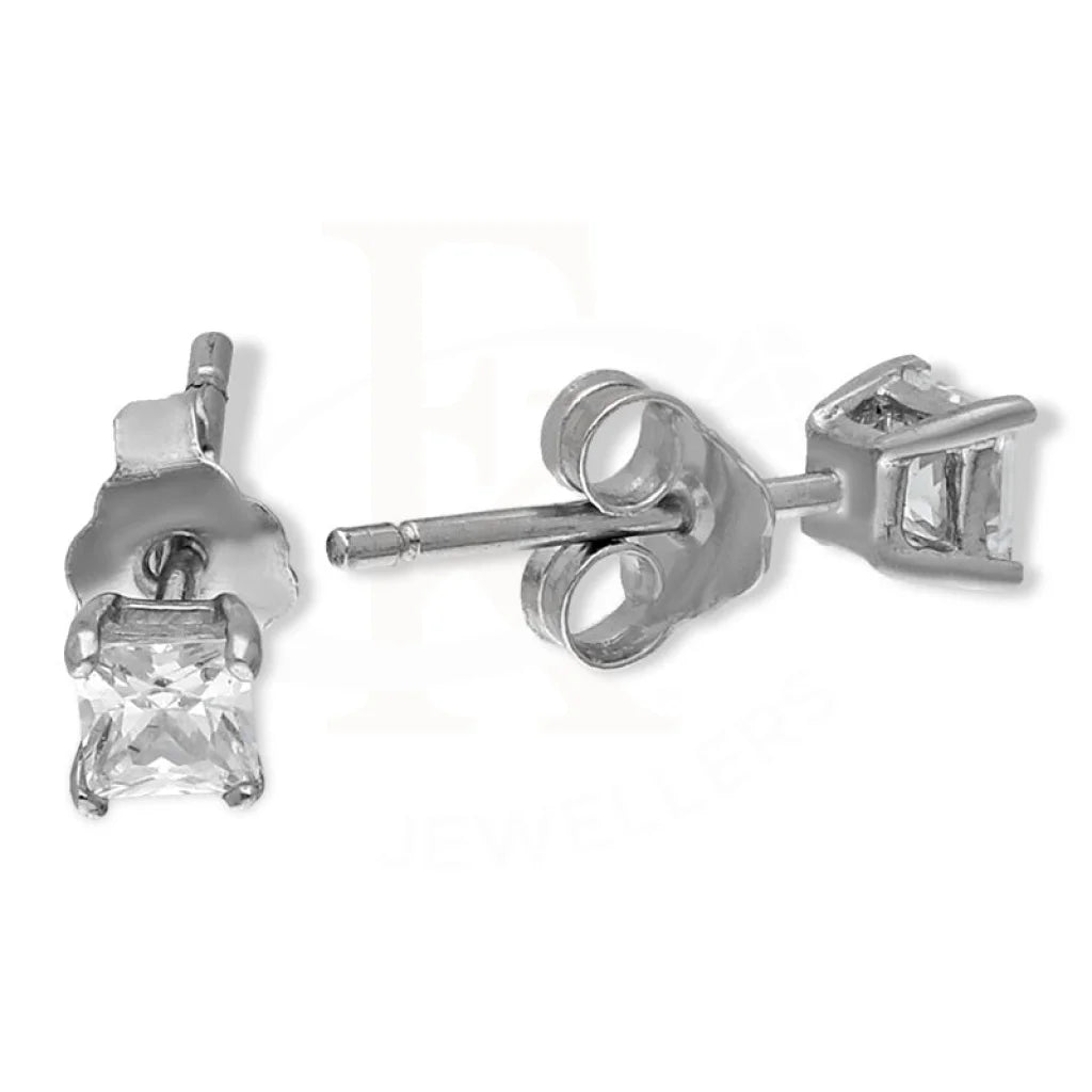 Ladies earrings for photographers -Sterling Silver 925 Solitaire Stud Earrings - FKJERNSL3143