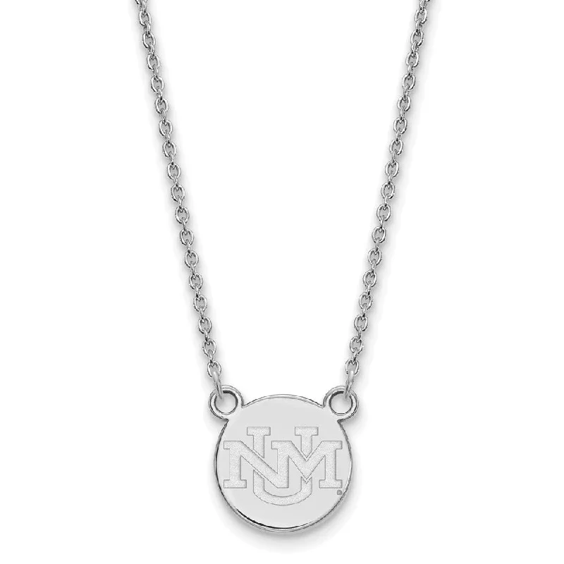 ladies-elegant-silver-necklaces-Sterling Silver U of New Mexico Small Pendant Necklace