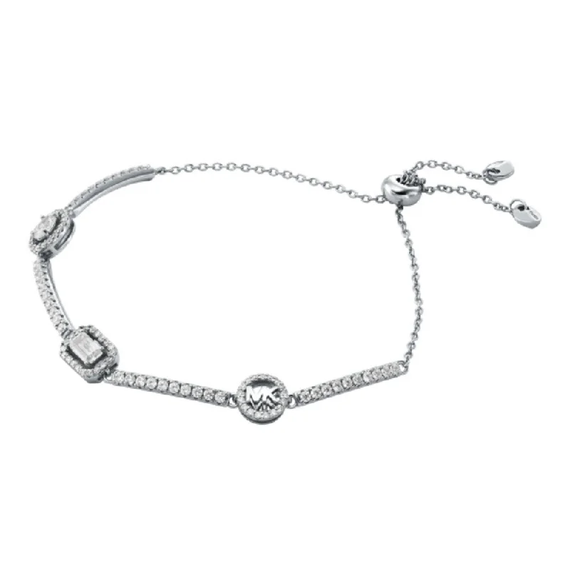 ladies-crystal-chain-bracelets-Women Premium Silver Bracelet