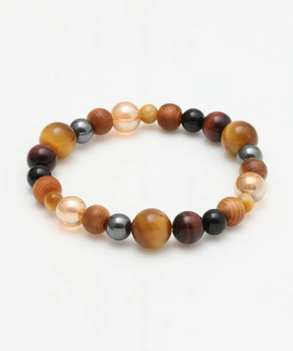 ladies-crystal-chain-bracelets-威風堂々 - Golden Tiger Eye Bracelet